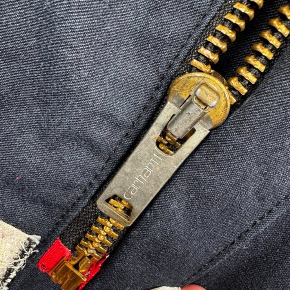 VTG Carhartt FR Quilted Liner Flame Resistant Heavy Duty Canvas Jacket Medium - Picture 6 of 11